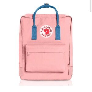 Fjallraven Peach Backpack with Blue Accents